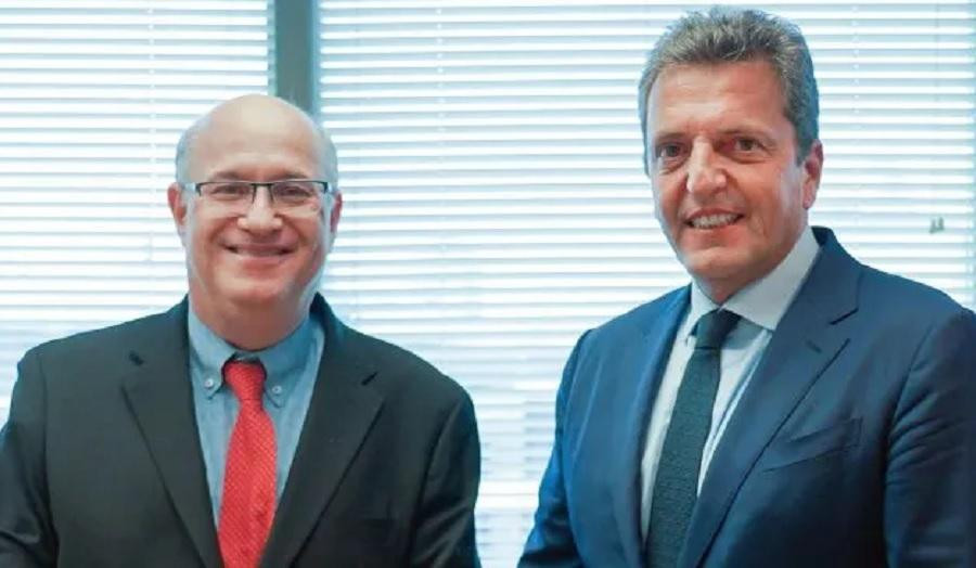 Sergio Massa con Ilan Goldfajn, presidente del BID.