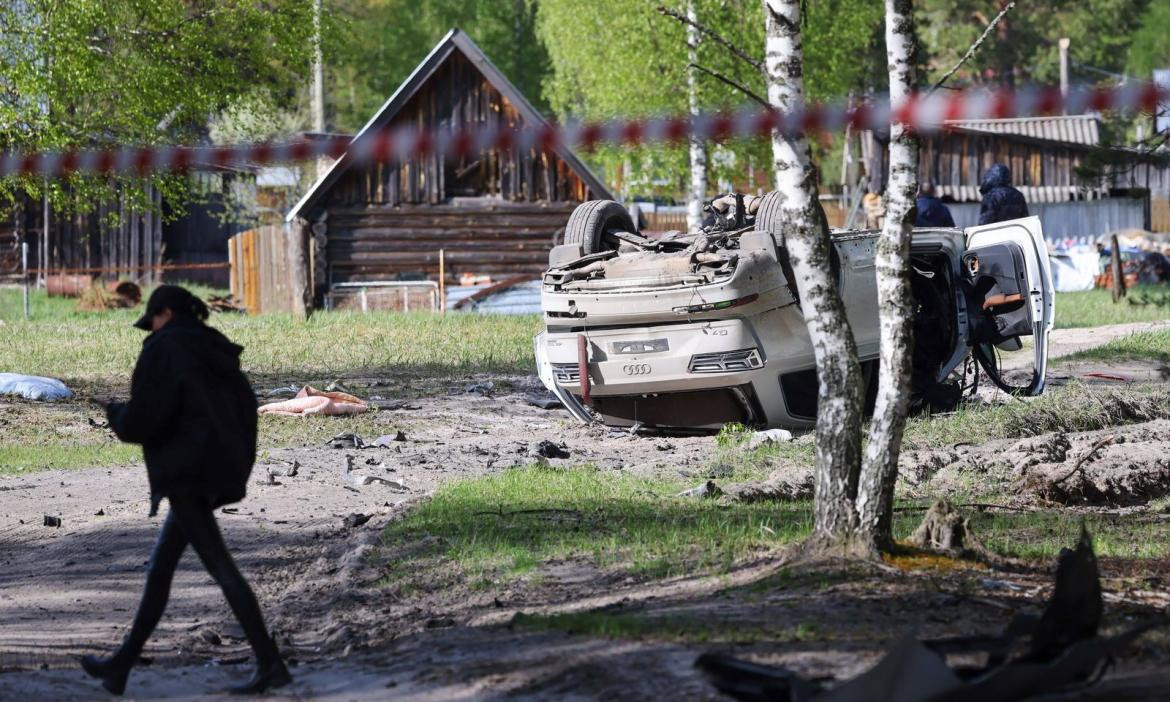 Atentado contra Zakhar Prilepin. Foto: captura Reuters