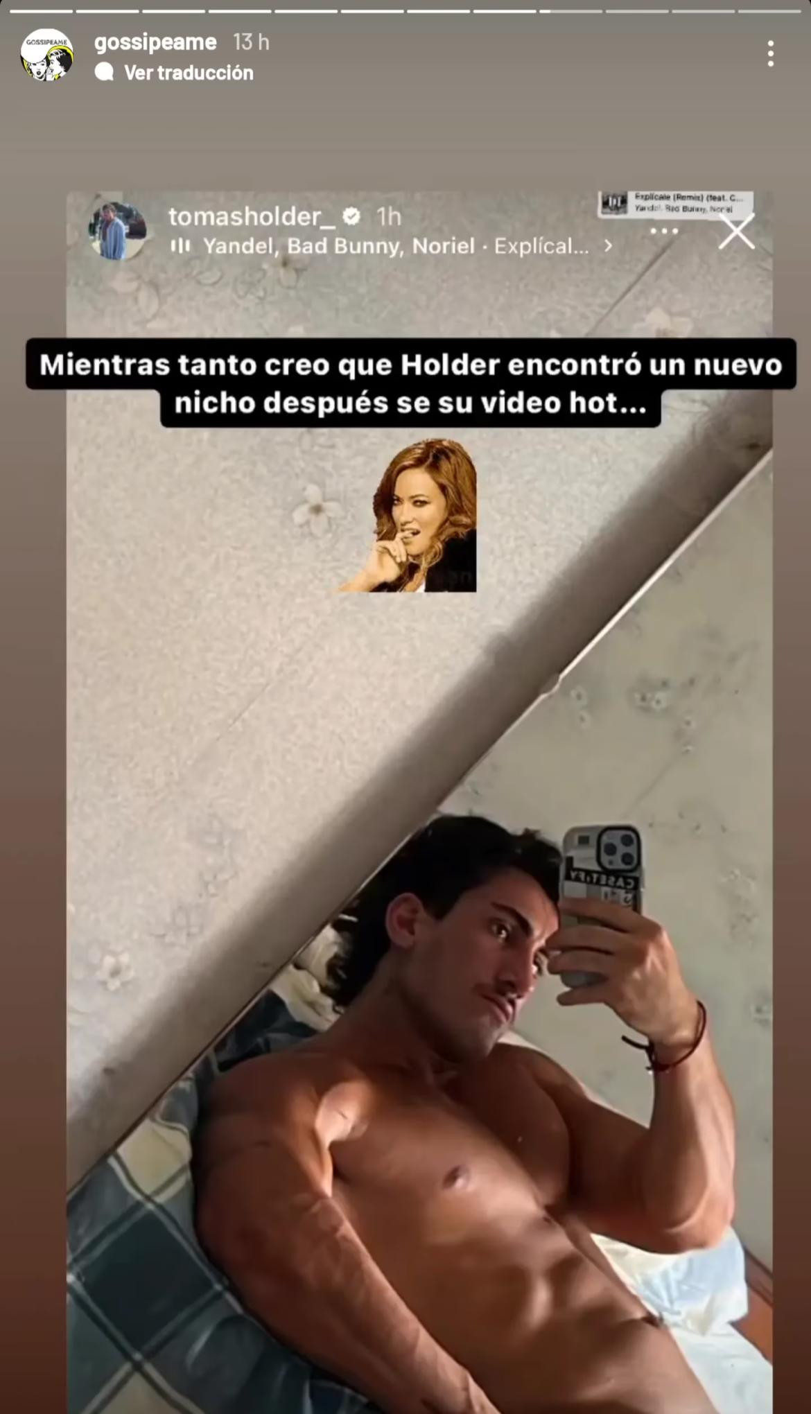 Tomás Holder encendió las redes con su foto. Foto: Instagram.