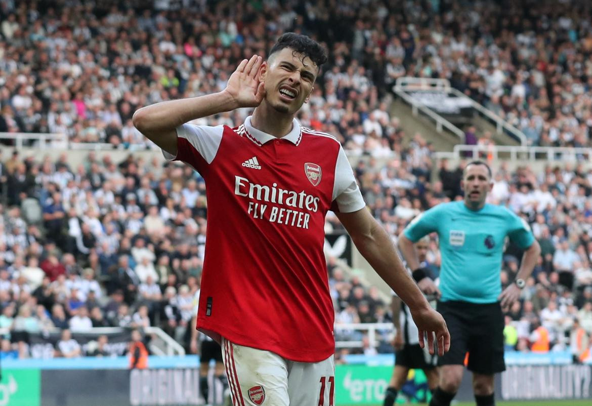 Gabriel Martinelli; Newcastle United vs. Arsenal. Foto: Reuters.