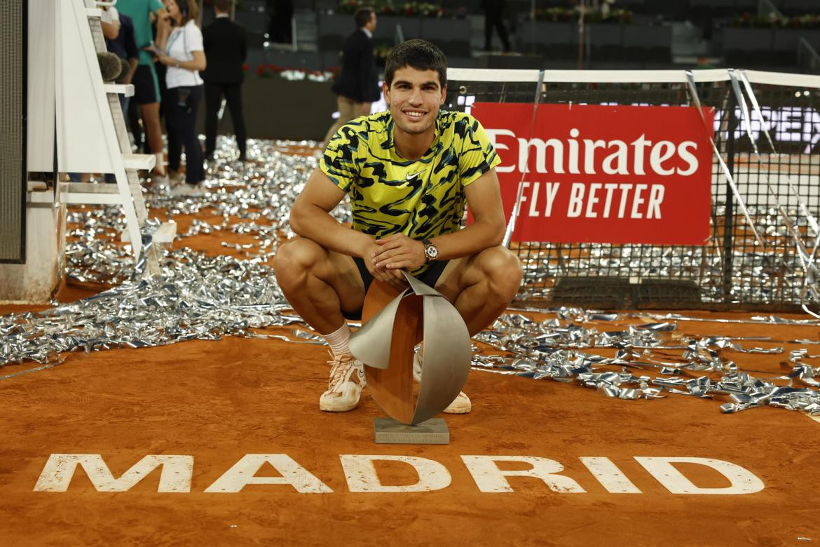 Carlos Alcaraz; Masters 1000 de Madrid. Foto: EFE.