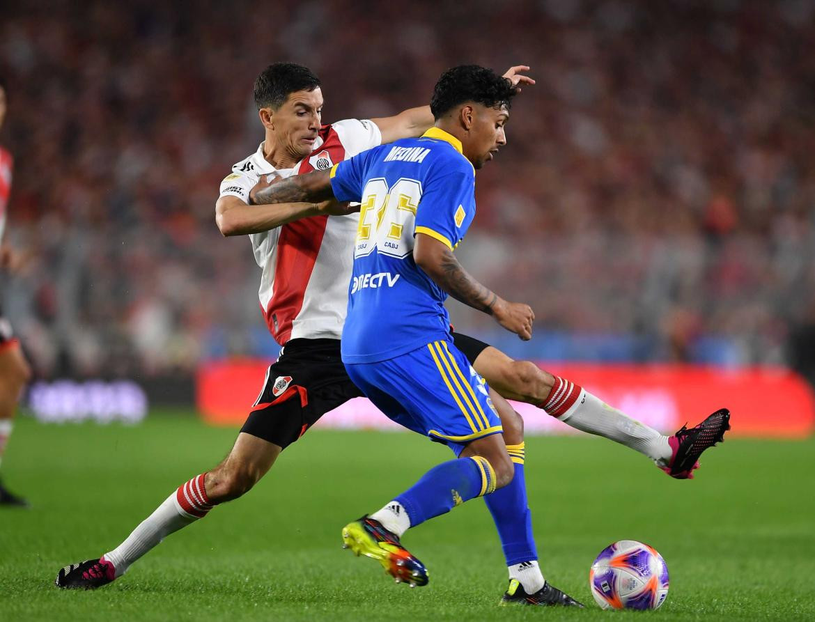 Cristian Medina; River Plate vs. Boca Juniors; Superclásico. Foto: Télam.