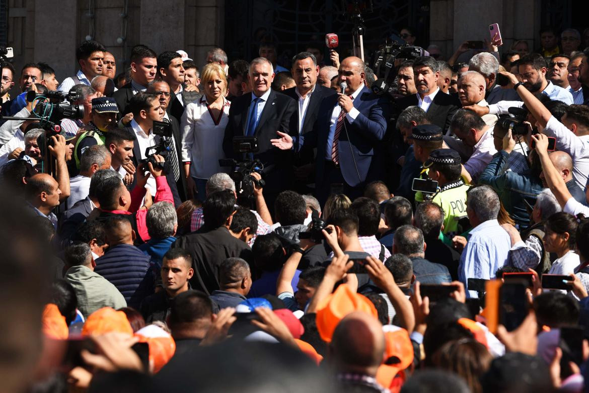 Juan Manzur, acto en Tucumán. Foto: Télam