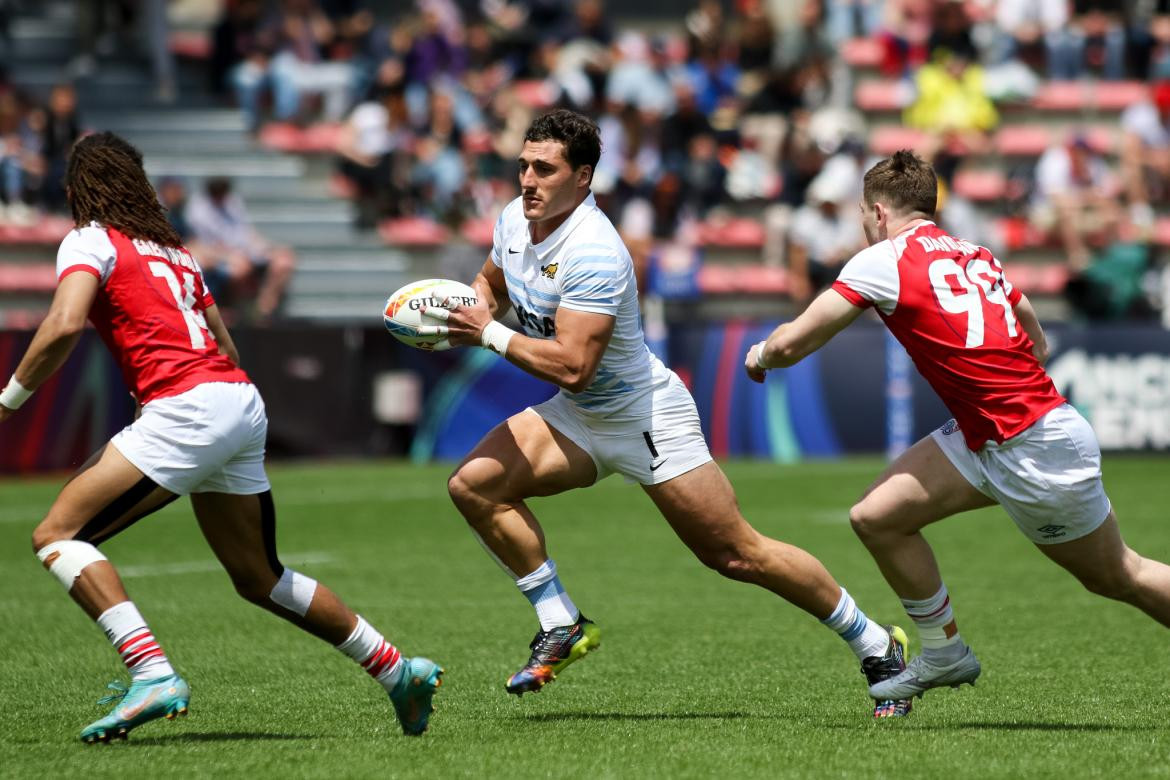 Los Pumas 7s clasificaron para París 2024. Foto: Twitter @lospumas7arg. 