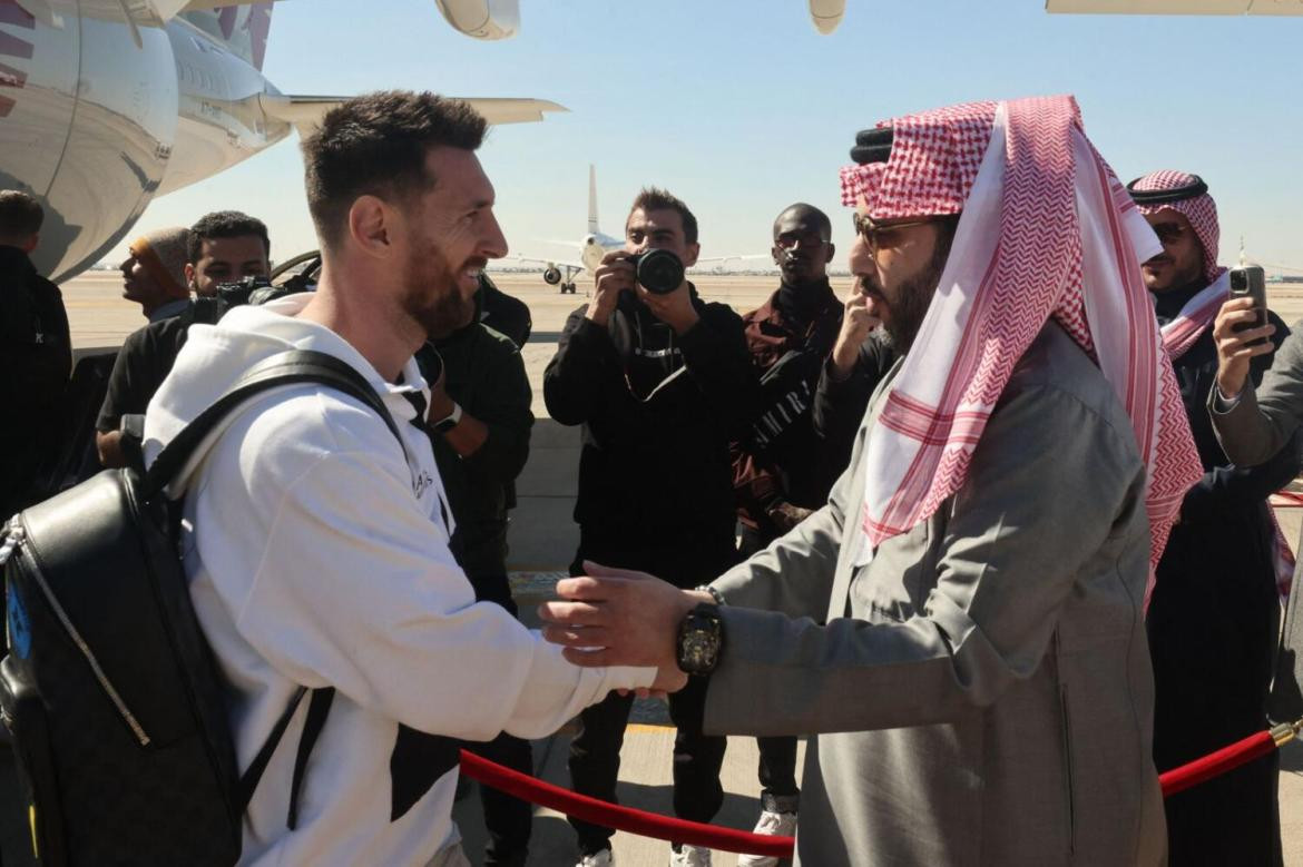 Lionel Messi en Arabia. Foto: Reuters.