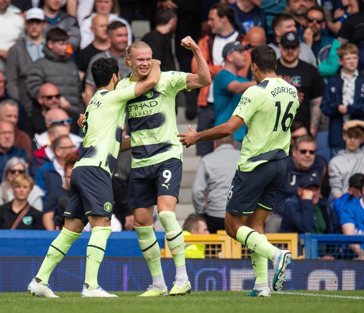 Manchester City goleó al Everton. Foto: EFE.