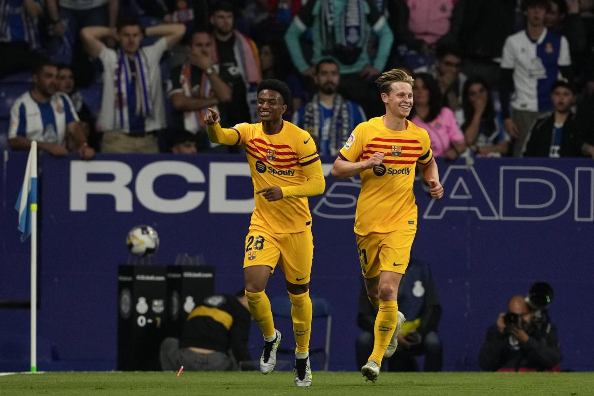 Alejandro Baldé; Espanyol vs. Barcelona. Foto: EFE.