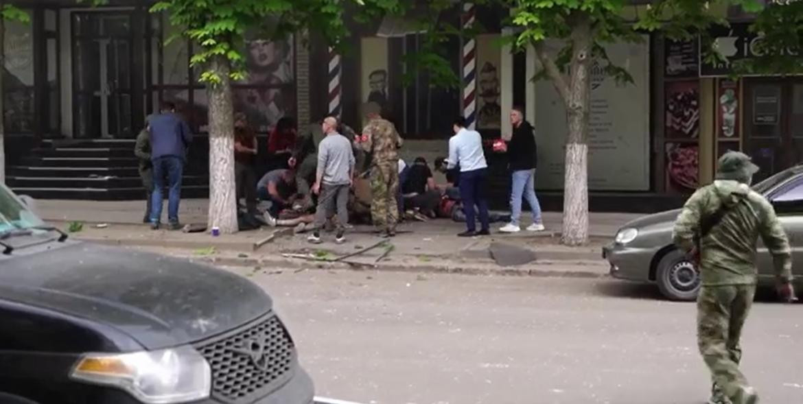 Explosión en Lugansk. Foto captura Ruptly.