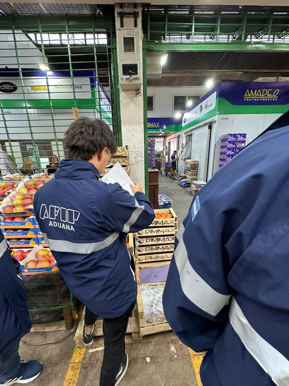 Controles en el Mercado Central. Foto: Aduana/AFIP.