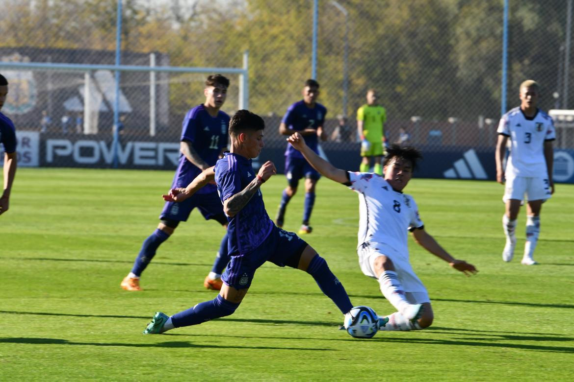 Amistoso de la Selección Argentina Sub 20 frente a Japón. Foto: Twitter @Argentina