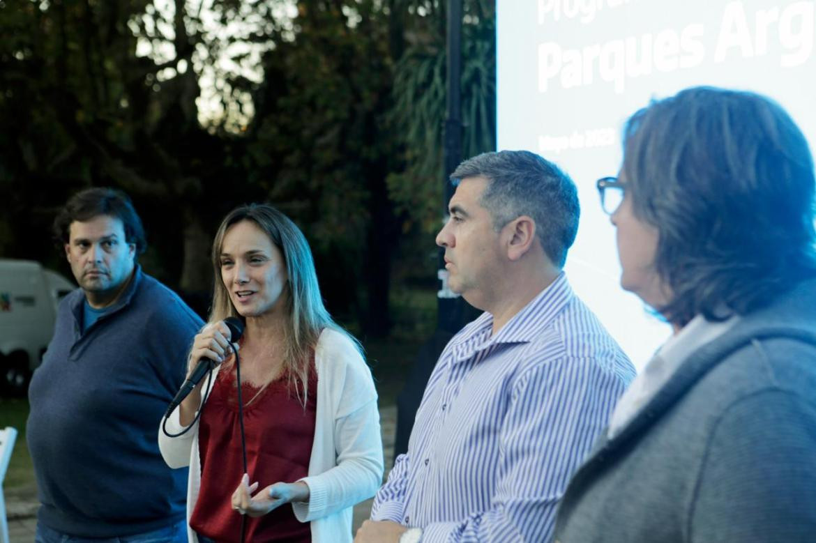 Presentación de Malena Galmarini del proyecto ECOSOL en Tigre. Foto: Prensa.