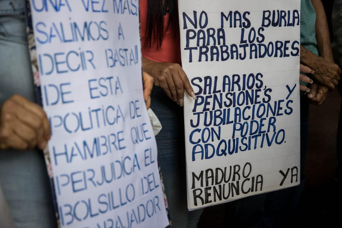 Protestas en Venezuela. Foto: EFE.