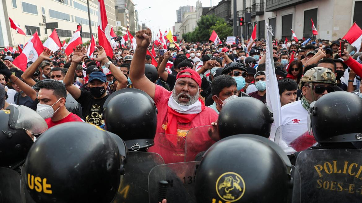 Protestas en Perú. Foto: Reuters