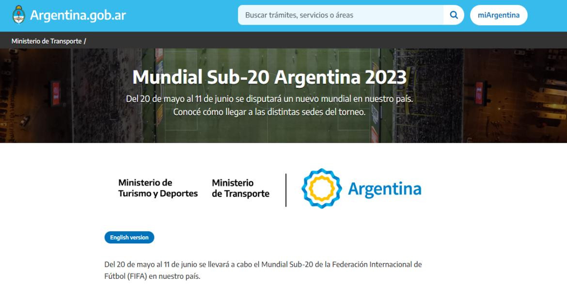 Cómo viajar a las sedes del Mundial Sub 20. Foto: Captura de pantalla.