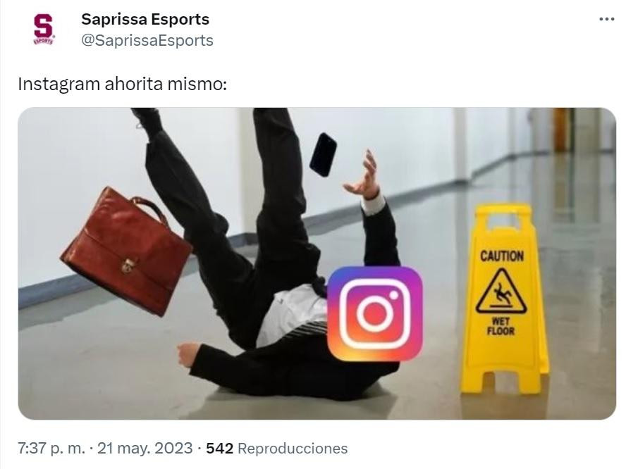 Los memes por la caída de Instagram. Foto: Captura.