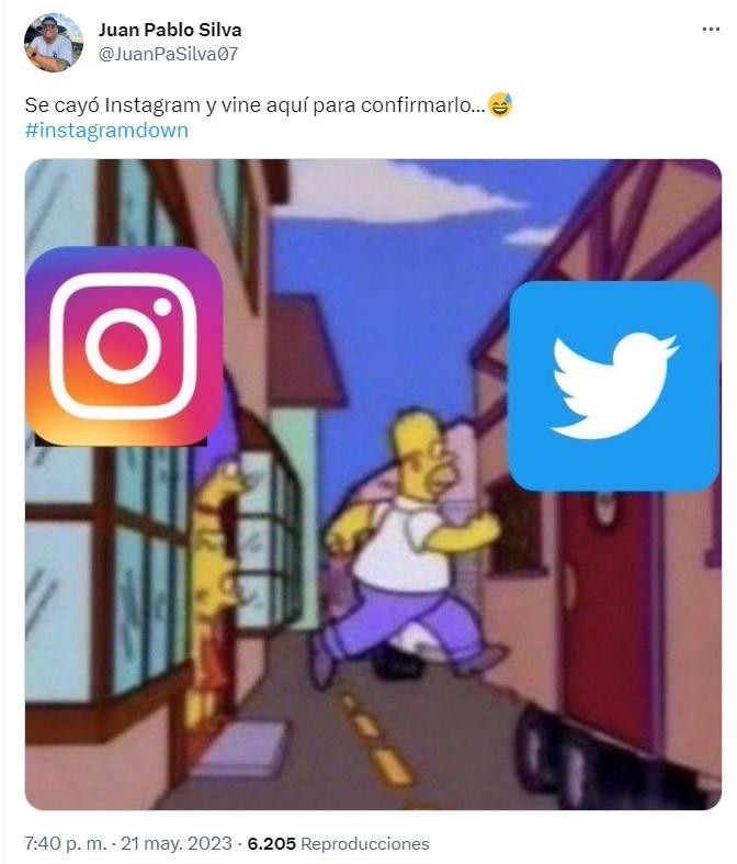 Los memes por la caída de Instagram. Foto: Captura.