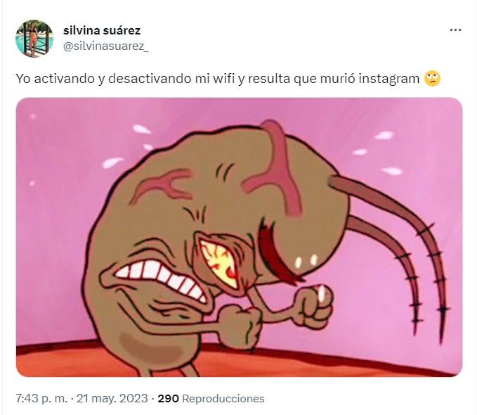 Los memes por la caída de Instagram. Foto: Captura.