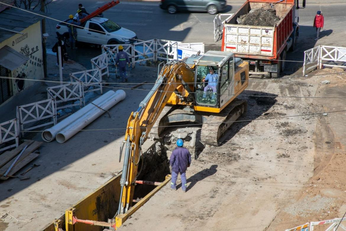 Obras de AySA en barrio Padre Ricciardelli en CABA