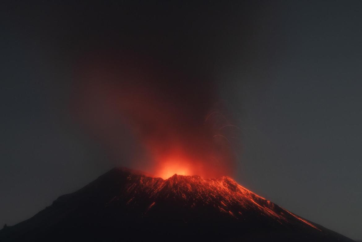 Volcán Popocatépetl. Foto: EFE.