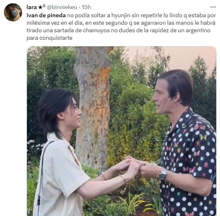 Los memes de De Pineda y Hyunjin. Foto: Twitter.