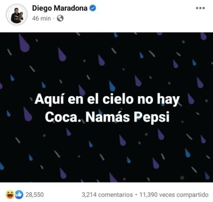 Hackearon las redes de Diego Maradona. Foto: NA.