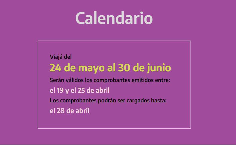 PreViaje 4 calendario