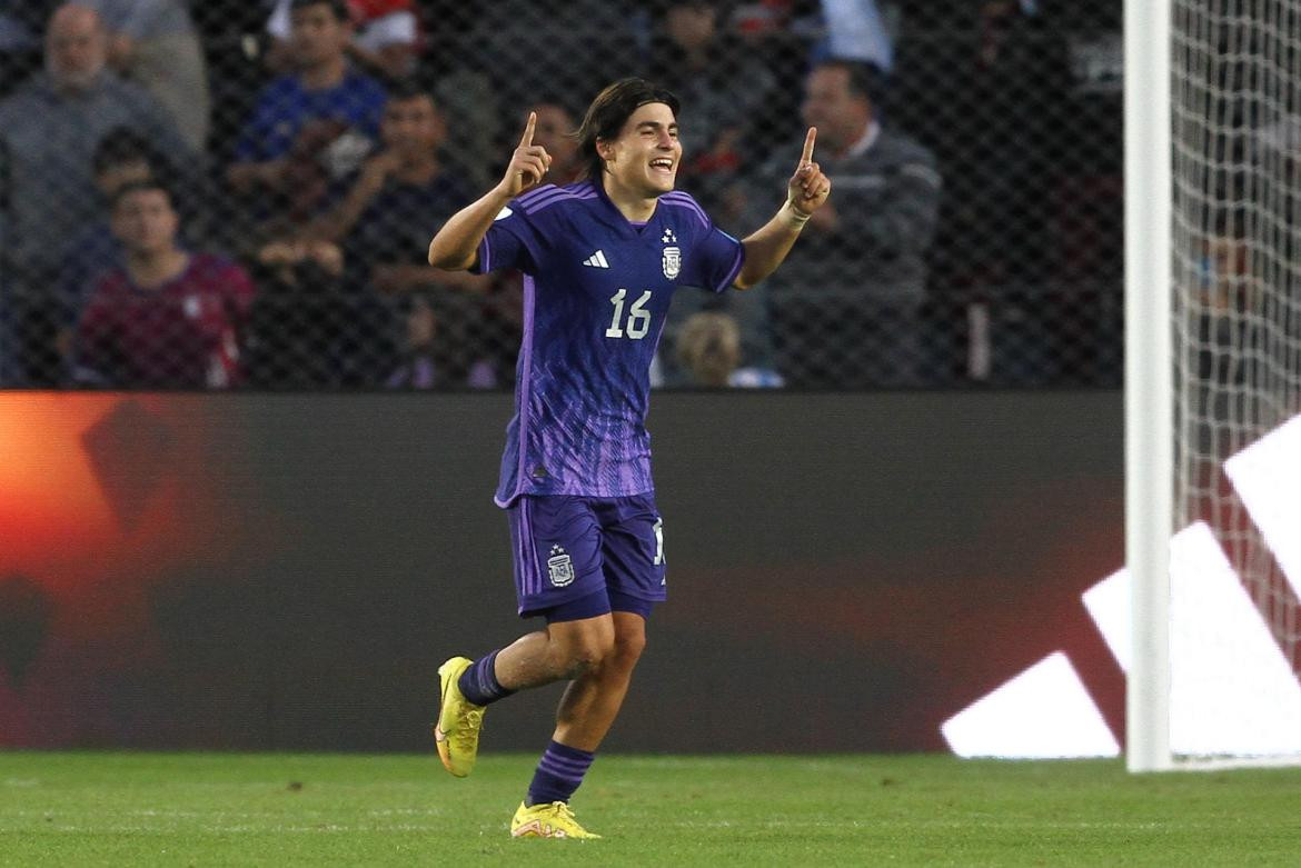 Luka Romero, la joya de la Selección Argentina Sub 20. Foto: EFE.