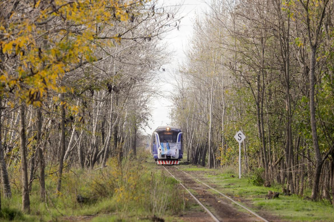 Pusieron en marcha el tren turístico que une Mercedes y Tomás Jofré. Foto: Télam