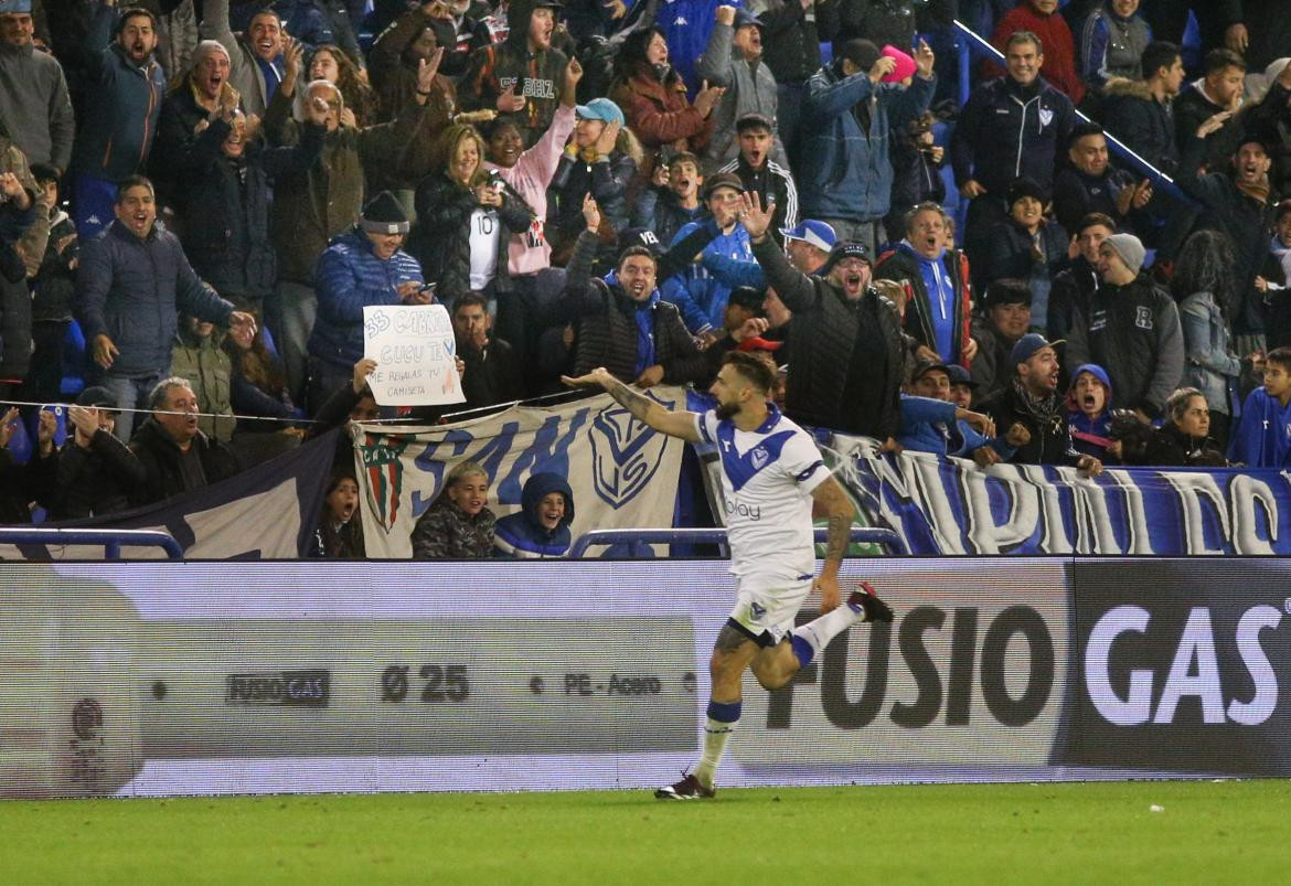 Lucas Pratto; Vélez Sarsfield vs. River Plate. Foto: NA.