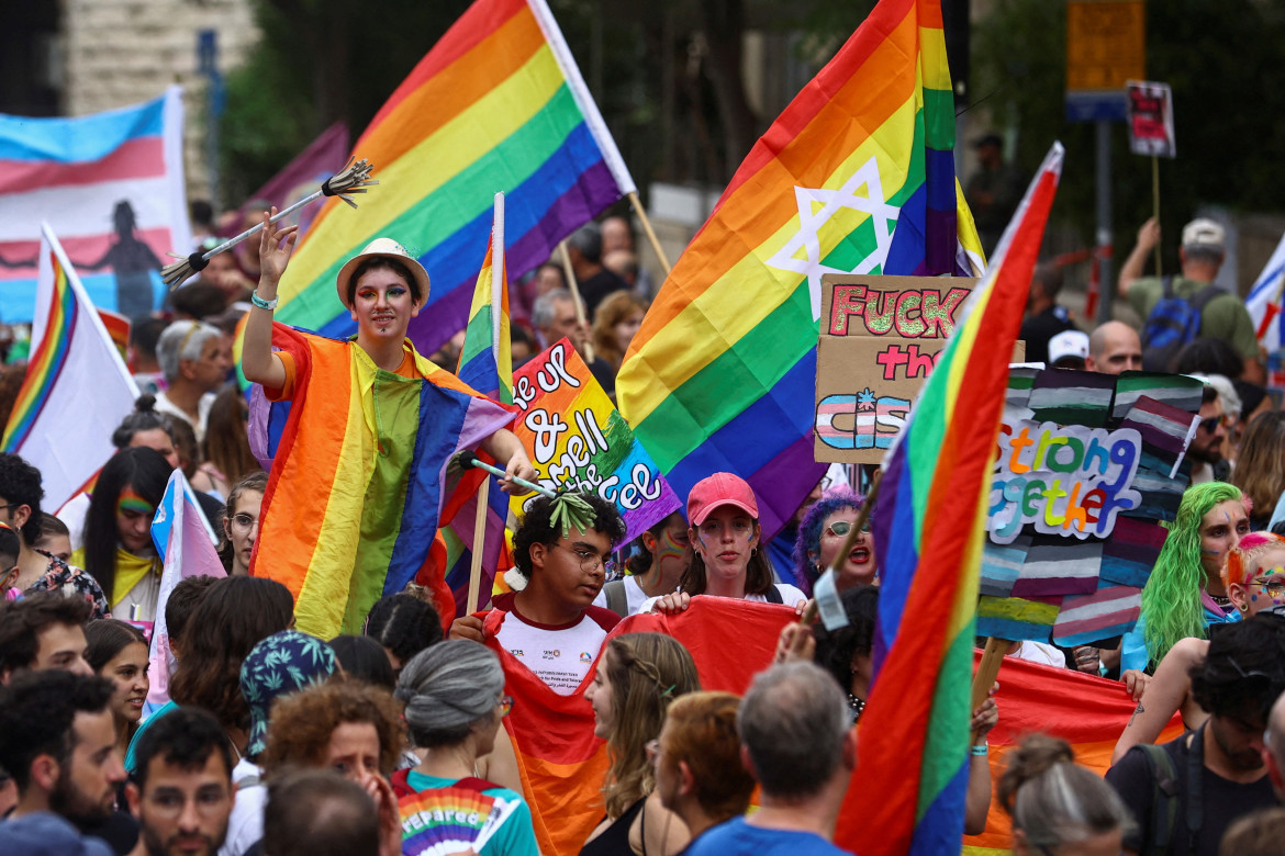 La Marcha histórica del Orgullo en Jerusalén, Israel. Foto: Reuters.