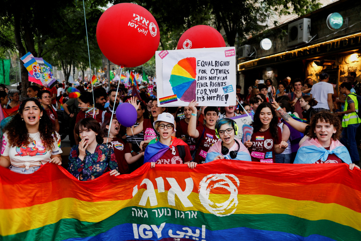 La Marcha histórica del Orgullo en Jerusalén, Israel. Foto: Reuters.