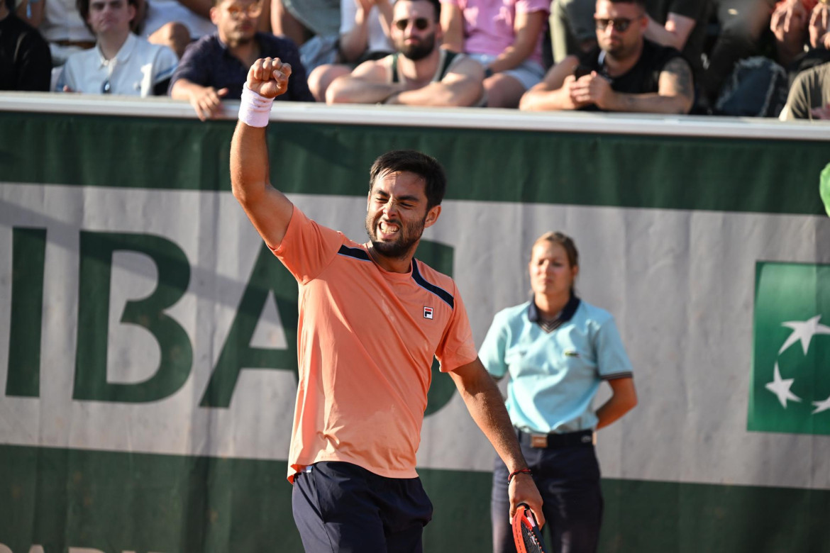 Genaro Olivieri en Roland Garros. Foto: EFE.