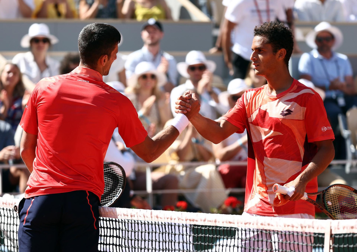 Djokovic venció al peruano Juan Pablo Varillas. Foto: EFE