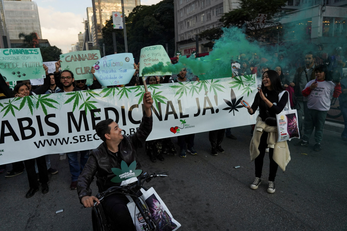 Marcha de la Marihuana en San Pablo, Brasil. Foto: Reuters