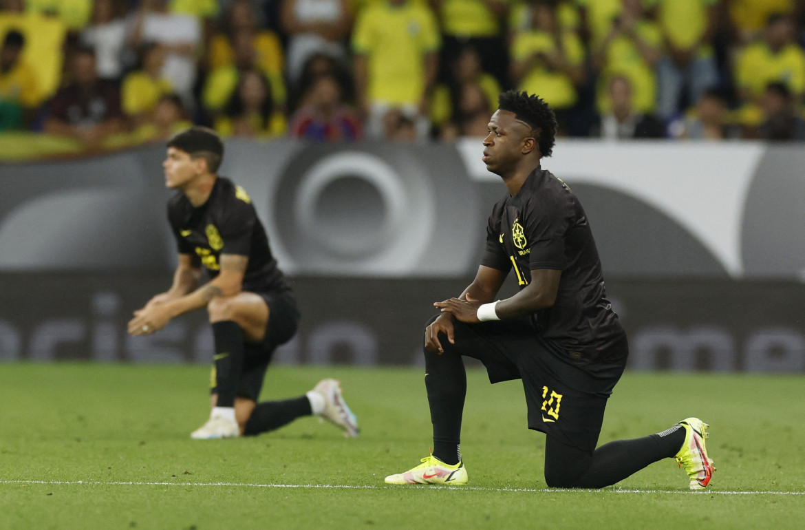 Vinicius Junior, contra el racismo. Foto: Reuters.