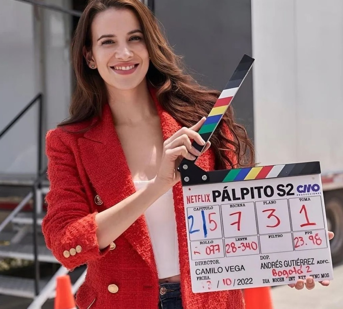 Laura Lodoño en el rodaje de "Pálpito". Foto: Instagram.