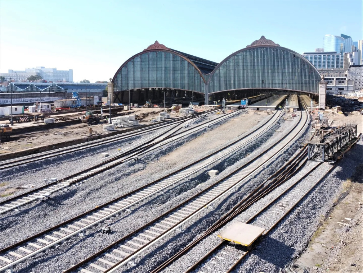 Obras en la estación de Retiro. Foto: Twitter @trenesarginf.