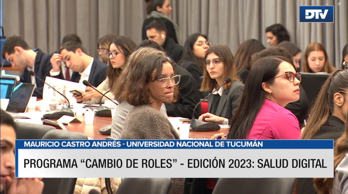 Con universitarios de todo el país, comenzó en Diputados el programa "Cambio de Roles". Foto: Captura de pantalla.