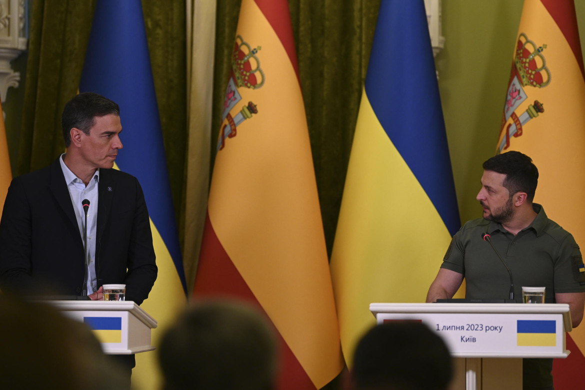 Pedro Sánchez y Volodímir Zelenski en Kiev. Foto: EFE.