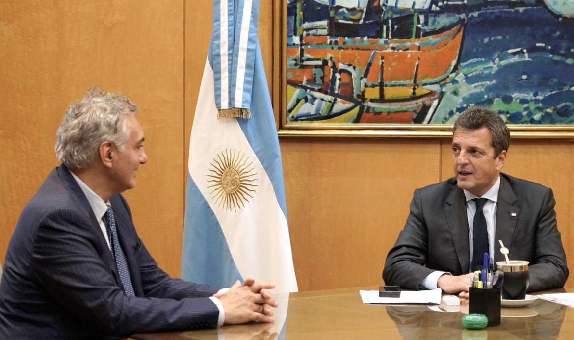 Sergio Massa junto al ex director de ARBA Santiago Montoya. Foto: Prensa