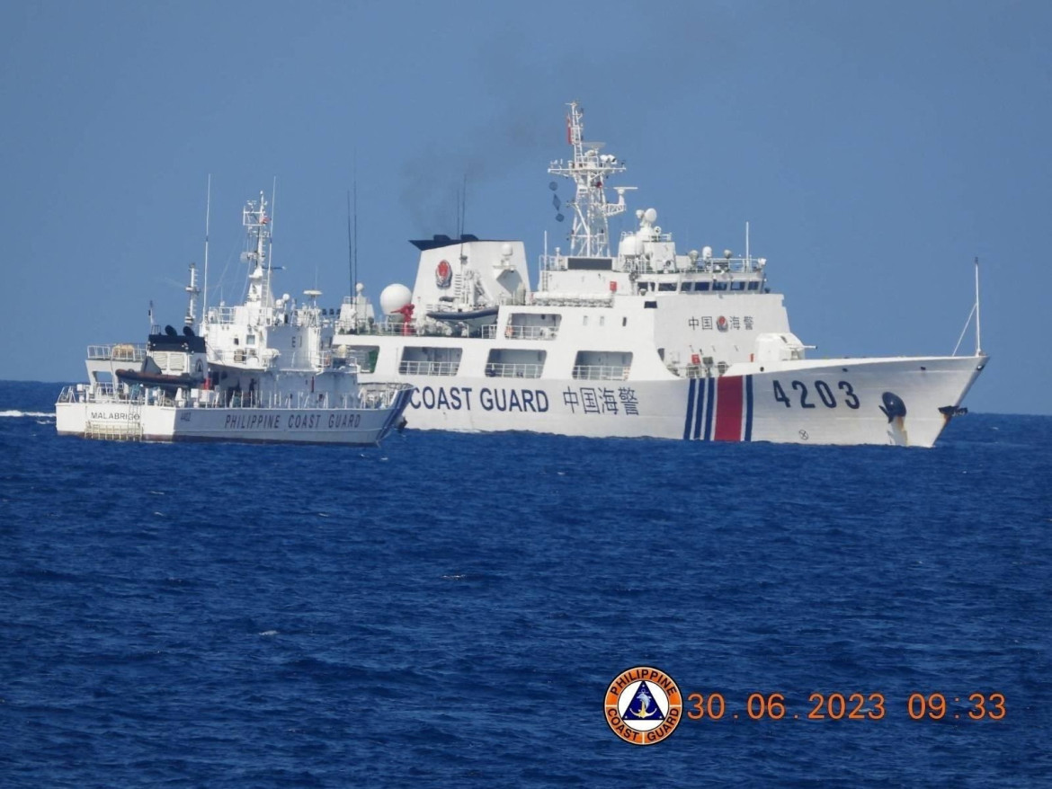 Ejercicios militares de China cerca de Filipinas. Foto: Reuters.