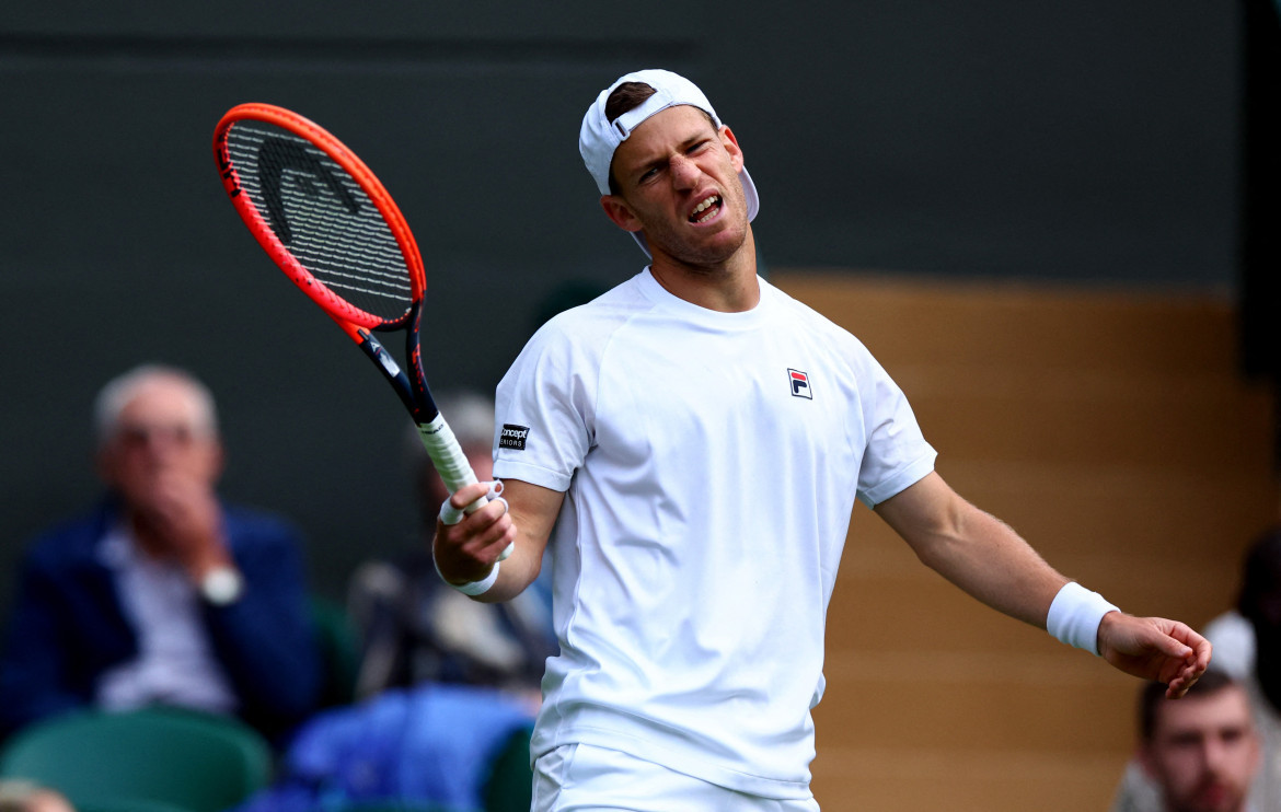 Diego Schwartzman en Wimbledon. Foto: NA.