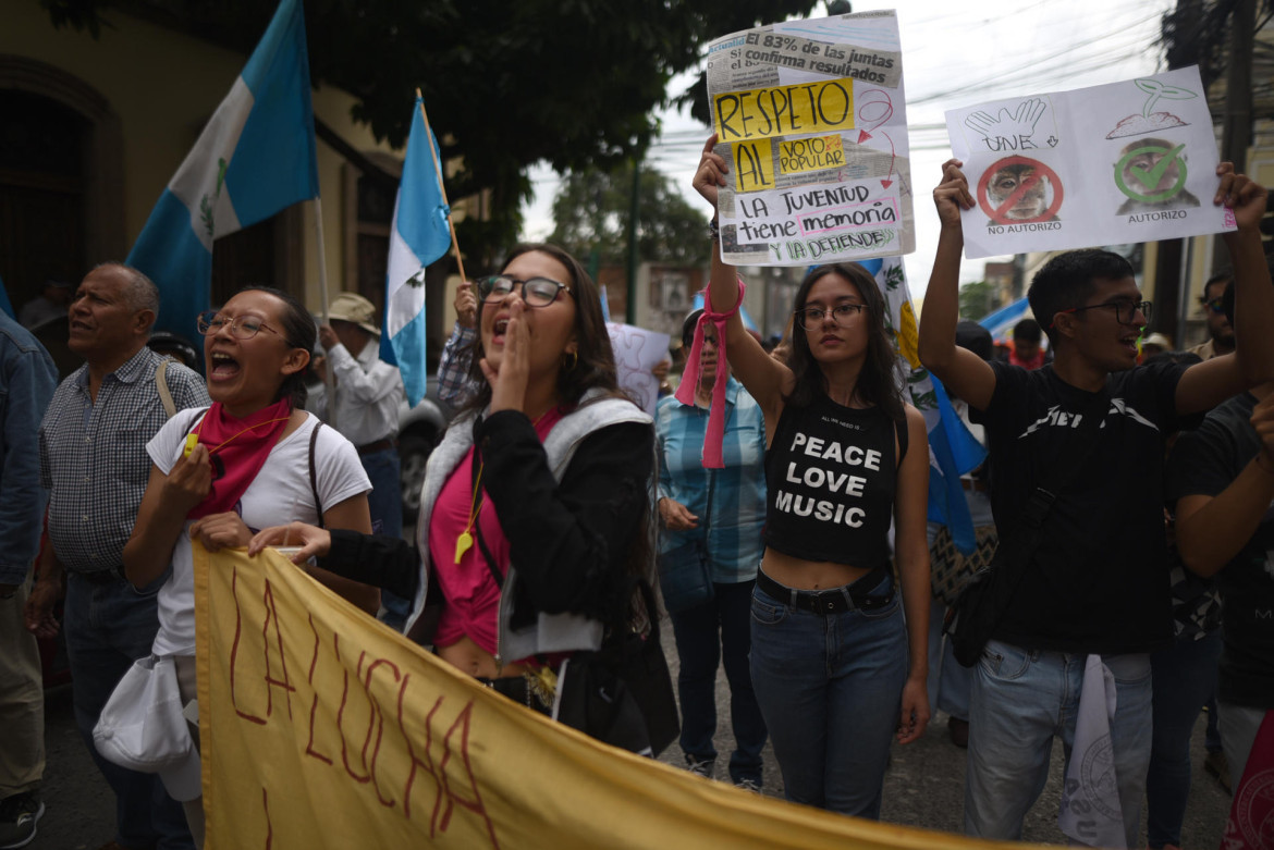 Manifestaciones en Guatemala tras elecciones. Foto: EFE