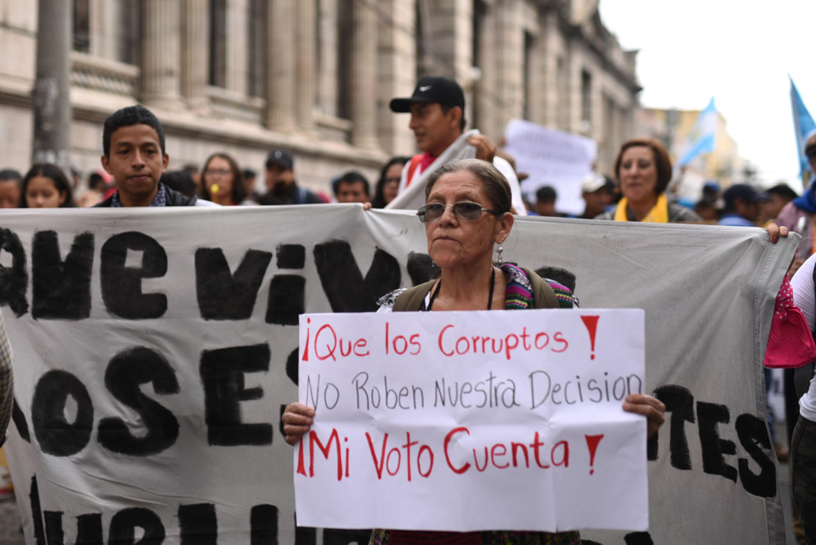 Manifestaciones en Guatemala tras elecciones. Foto: EFE