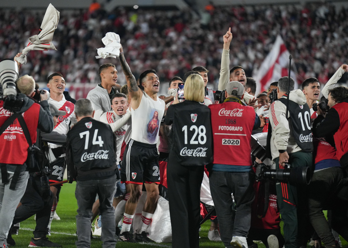 Festejo jugadores de River. Foto: NA