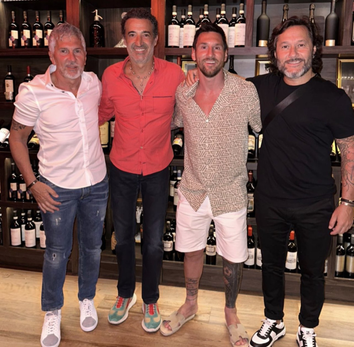 Cena de Lionel Messi con Diego Torres en Miami.