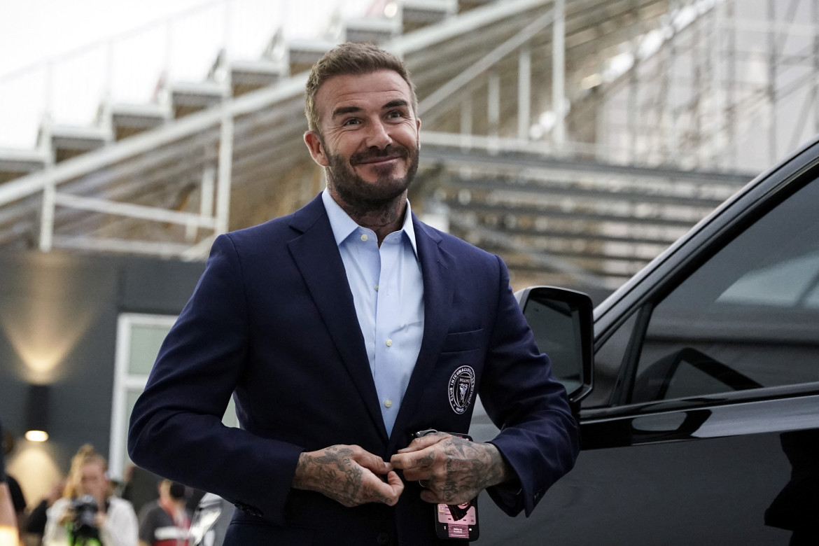 David Beckham llegó al estadio para la presentación de Messi en Inter Miami. Foto: Reuters.