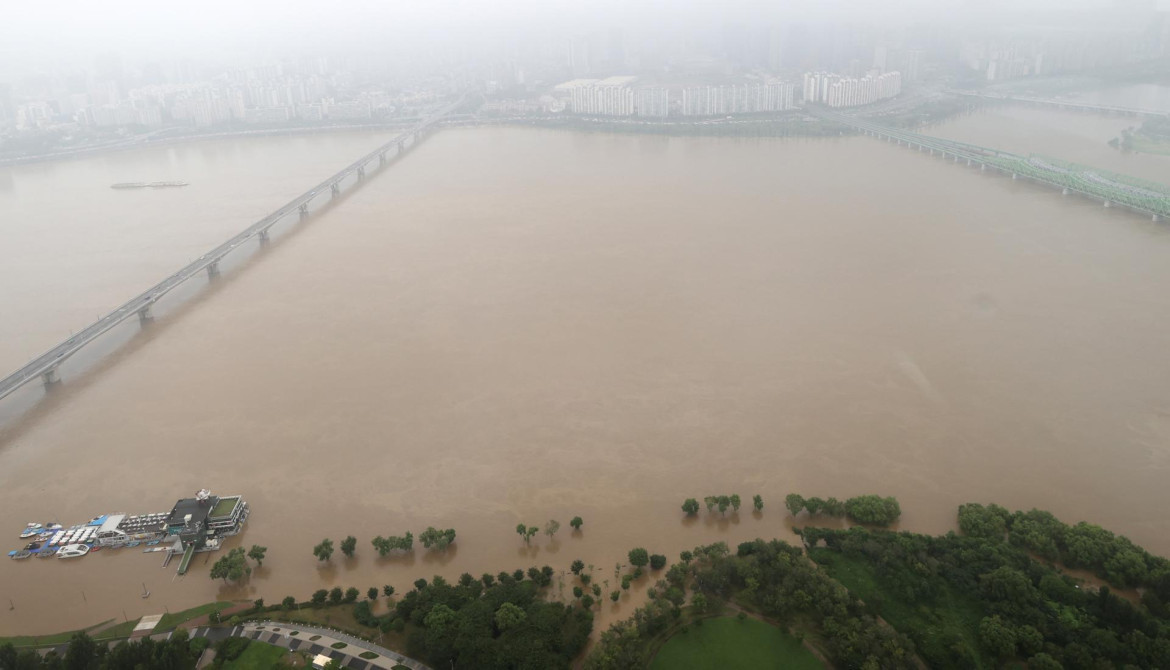 Corea del Sur azotada por las fuertes lluvias. Foto: EFE