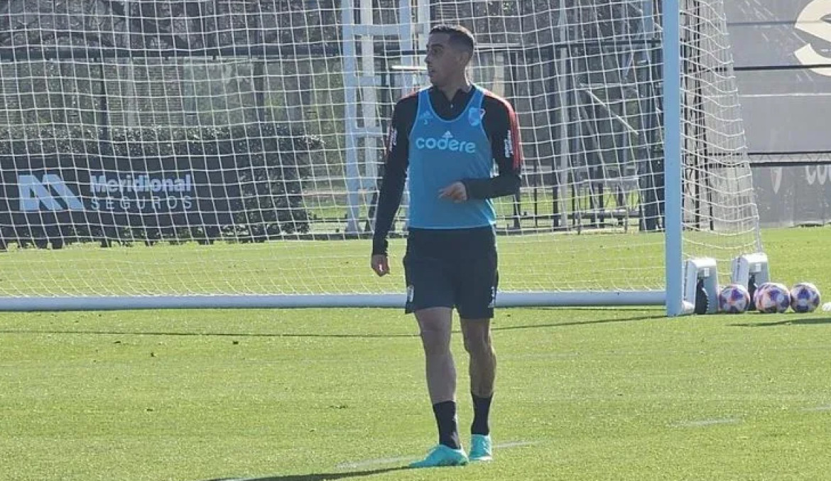 Ramiro Funes Mori entrenando con River. Foto: La Página Millonaria