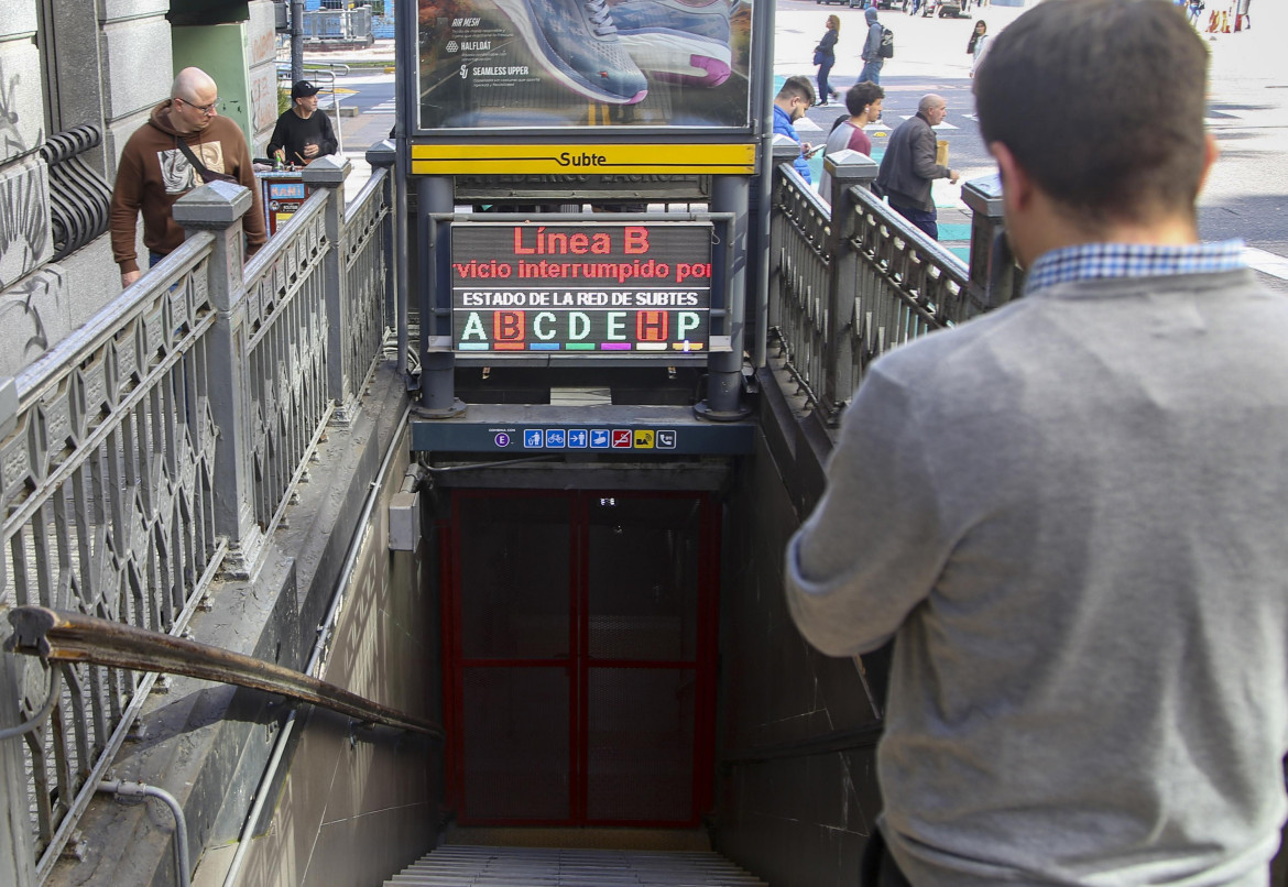 Paro de subtes. Foto: NA.